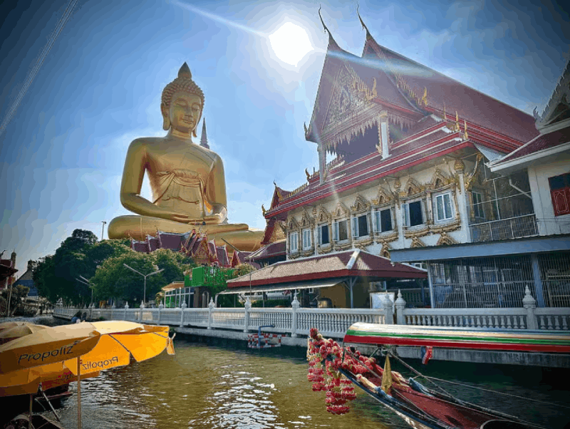 Bangkok: Big Buddha Paknam & Scenic Boat Ride Canal Tour