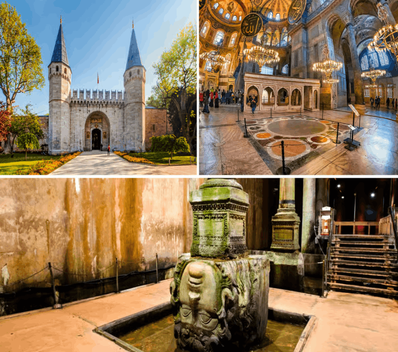 Basilica Cistern &Topkapi Palace &Hagia Sophia Combo Tickets