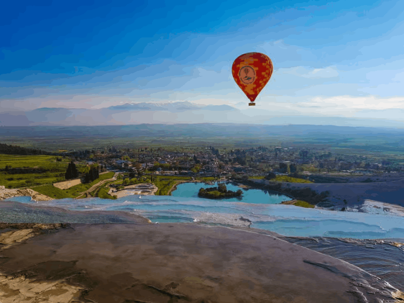 From Bodrum: Pamukkale Hot Balloon Flight Day Trip W/Lunch