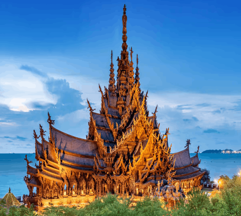 Private Pattaya Day Tour: Sanctuary of Truth & Beach Café
